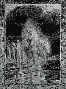 Crossing the River by Arthur Rackham