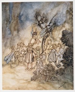 Enter certain reapers, properly habited, illustration from William Shakespeare