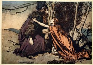 Father! Father! Tell me what ails thee With dismay thou art filling thy child! by Arthur Rackham