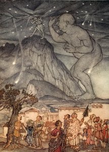 Hercules gave a great shrug of his shoulders, illustration from 