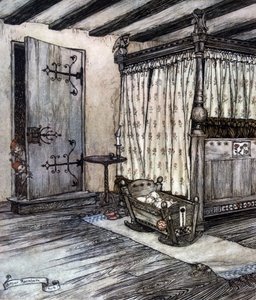 Illustration by Arthur Rackham for The Dream of a Summer Night by William Shakespeare by Arthur Rackham