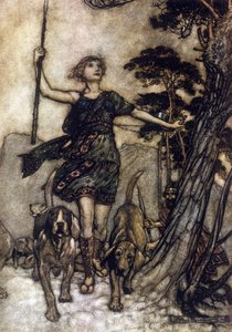 Illustration by Arthur Rackham for The Dream of a Summer Night by William Shakespeare by Arthur Rackham