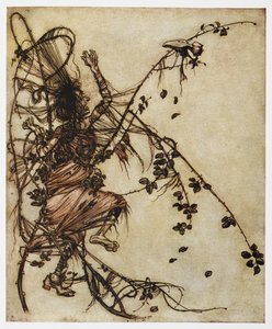 Illustration of a man trapped in thorns from Sweetheart Roland