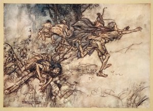 O monstrous! O strange! we are haunted. Pray, masters! fly, masters! Help!, Illustration from 