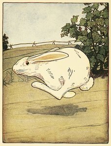 Peter never stopped running (from The Tale of Peter Rabbit, pub. 1916) by Arthur Rackham
