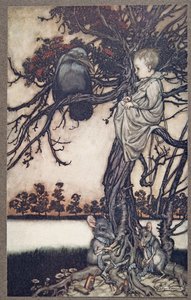Put His Strange Case Before Old Solomon Caw, from Peter Pan in Kensington Gardens by J. M. Barrie, pub. 1906