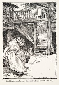 She Did Not Go Once but Many Times, Backwards and Forwards to the Well, from The Fairy Tales of the Brothers Grimm, pub. 1909 by Arthur Rackham