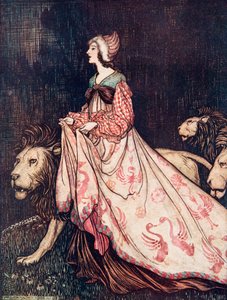 She went away accompanied by the Lions