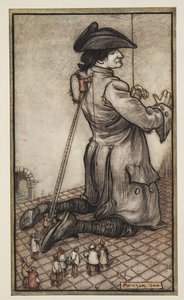 The Lilliputian Tailors Measure Gulliver for a New Suit of Clothes, from Gulliver