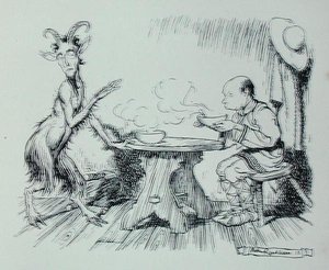 The Man and the Goat, Illustration from 
