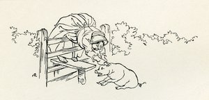 The Old Woman and her Pig by Arthur Rackham