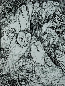 The Owl and the Birds, Illustration from 