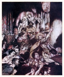 The banqueting hall was in tumult. from The Little Brawl in Irish Fairy Tales