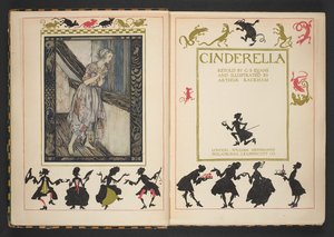Title page and frontispiece from Cinderella, retold by C.S. Evans, and illustrated by Arthur Rackham by Arthur Rackham