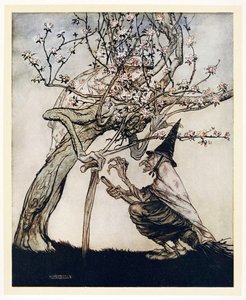 Tree of Mine! O Tree of Mine! Have You Seen My Naughty Little Maid? by Arthur Rackham