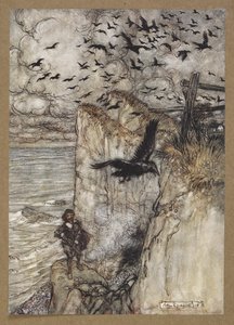 ... russet-pated choughs, many in sort, rising and cawing at the gun