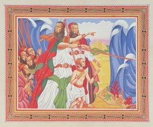 The Parting of the Red Sea by Arthur Szyk