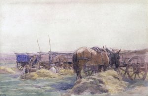 Hay Carts with Horse