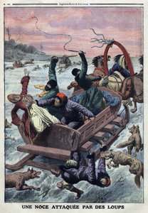 A Wedding Attacked by Wolves between Obstipof and Tashkent in Russia by Artist Unknown