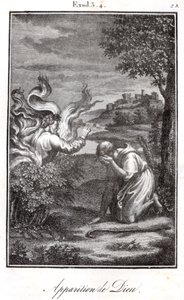Bible, Moses and the Burning Bush, God Appears to Moses from a Burning Bush by Artist Unknown