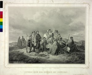 Bivouac after the fight at Schwechat by Artist Unknown