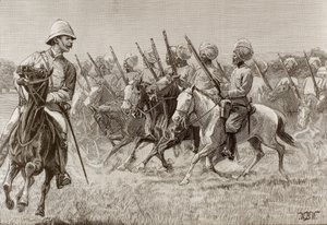 The New Regiments of Burma, Company of Mounted Infantry of the Second Regiment (engraving) by Artist Unknown