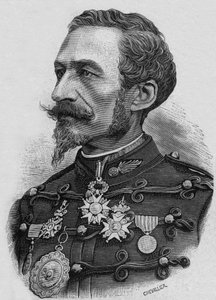 French colonel Charles Ragon de Bange, inventor in artillery, engraving by Artist Unknown