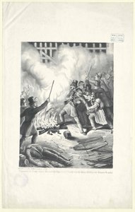Gauntly Scene at the Mariahilfer Line in the Night from 13th March 1848 in the Vienna Revolution
