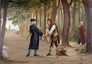 Lord Ramsay decides to start in Freemasonry. Illustration of 1889