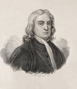 Portrait of Isaac Newton, Work by Gaetano Guadagnini. Engraving. by Artist Unknown