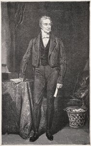 Robert Peel (1788-1850). Prime Minister of the United Kingdom (1834-1835 and 1841-1846). Engraving by Rafael Ward