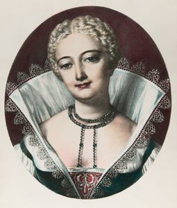 Portrait of Louise Labé (1526-1566) (Engraving) by Artist Unknown