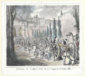 Storming of the Castle Gate by the K.K. Troops on October 31, 1848