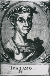 Portrait of Trajan with laurels (detail) by Artist Unknown