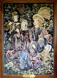 Tapestry Representing Thibault IV of Champagne and Blanche of Castile by Artist Unknown