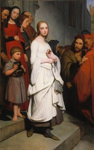 Marguerite Leaving Church by Ary Scheffer