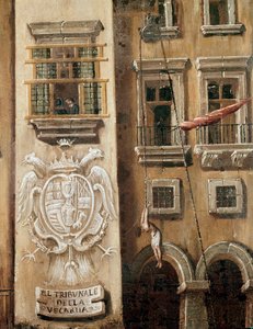 Place of the Court of the Vicaria in Naples During the Revolution of Masaniello (detail)