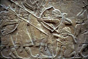 Ashurbanipal at the Battle of Til-Tuba by Assyrian