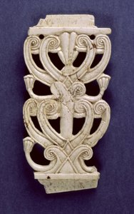Palmette fragment from Fort Shalmaneser, Nimrud, 8th century BC by Assyrian School