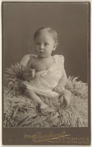 Unidentified Baby Seated on a Lamb-Skin Rug