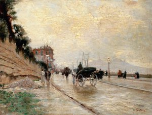 Carriage on Promenade in Naples
