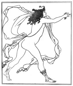 Apollo pursuing Daphne by Aubrey Beardsley