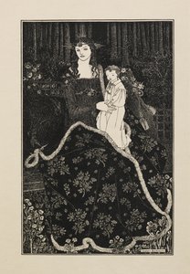 Christmas Card, from a Book of Fifty Drawings by Aubrey Beardsley