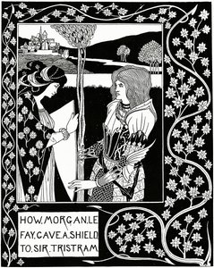 How Morgan le Fay Gave a Shield to Sir Tristram, illustration from 