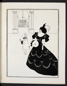 Illustration depicting two figures by Aubrey Beardsley