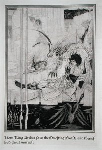 Now King Arthur saw the Questing Beast and thereof had great marvel, from 