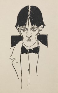 Portrait from a book of fifty drawings by Aubrey Beardsley