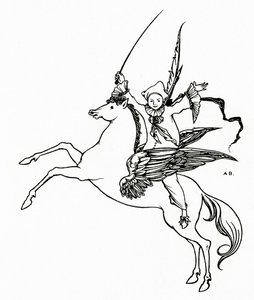 Puck on Pegasus by Aubrey Beardsley