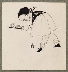 Servant carrying slippers, 1893