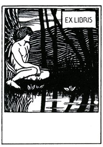 Vignette ex libris by Aubrey Beardsley